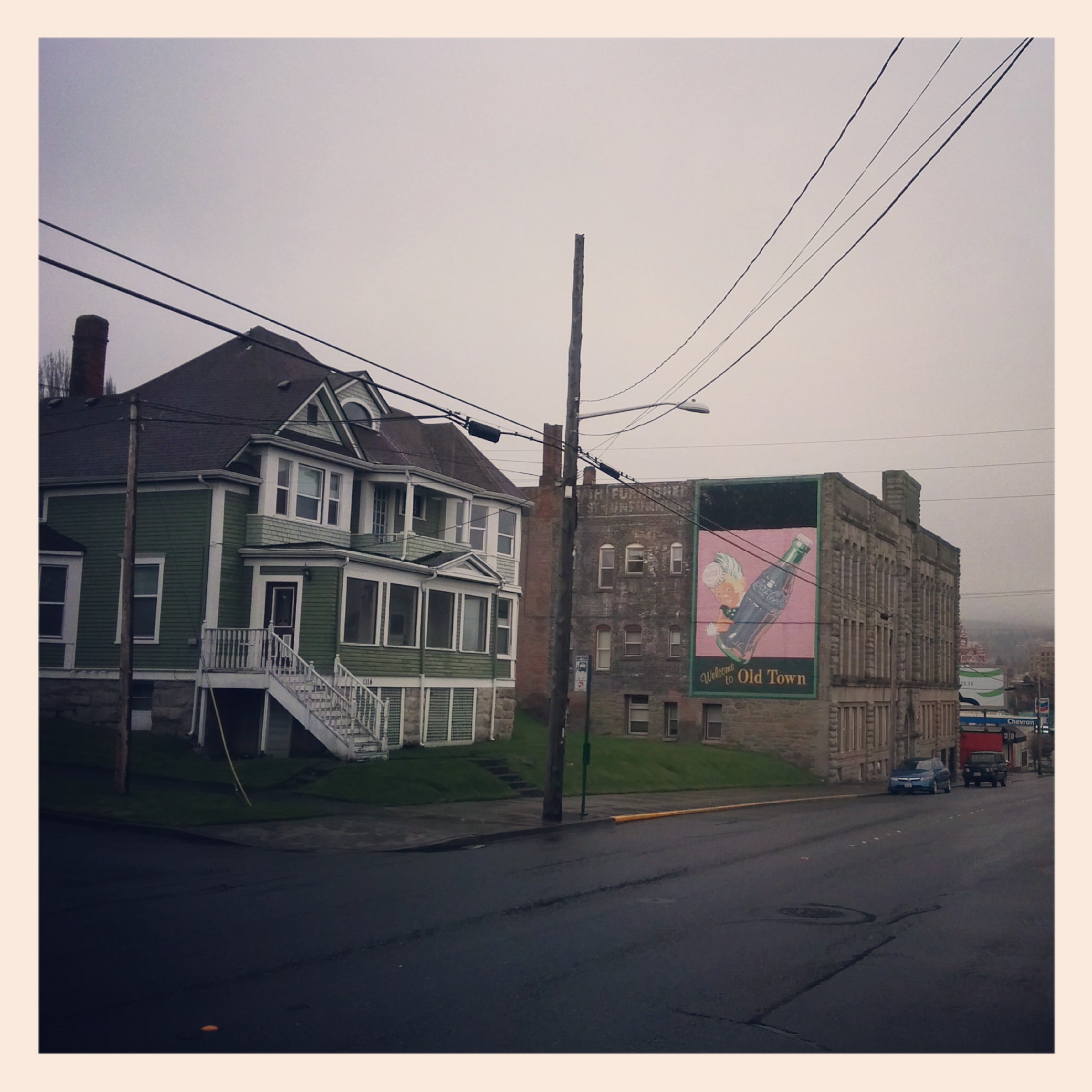 Then off I went on the exciting journey! After about 20 mins it started pouring and continued for about 3 he's but it didn't sap my spirits I had pep in my step and good thoughts and tunes in my head. I finally took a rain break in Bellingham. I never been there kind of a neat city!