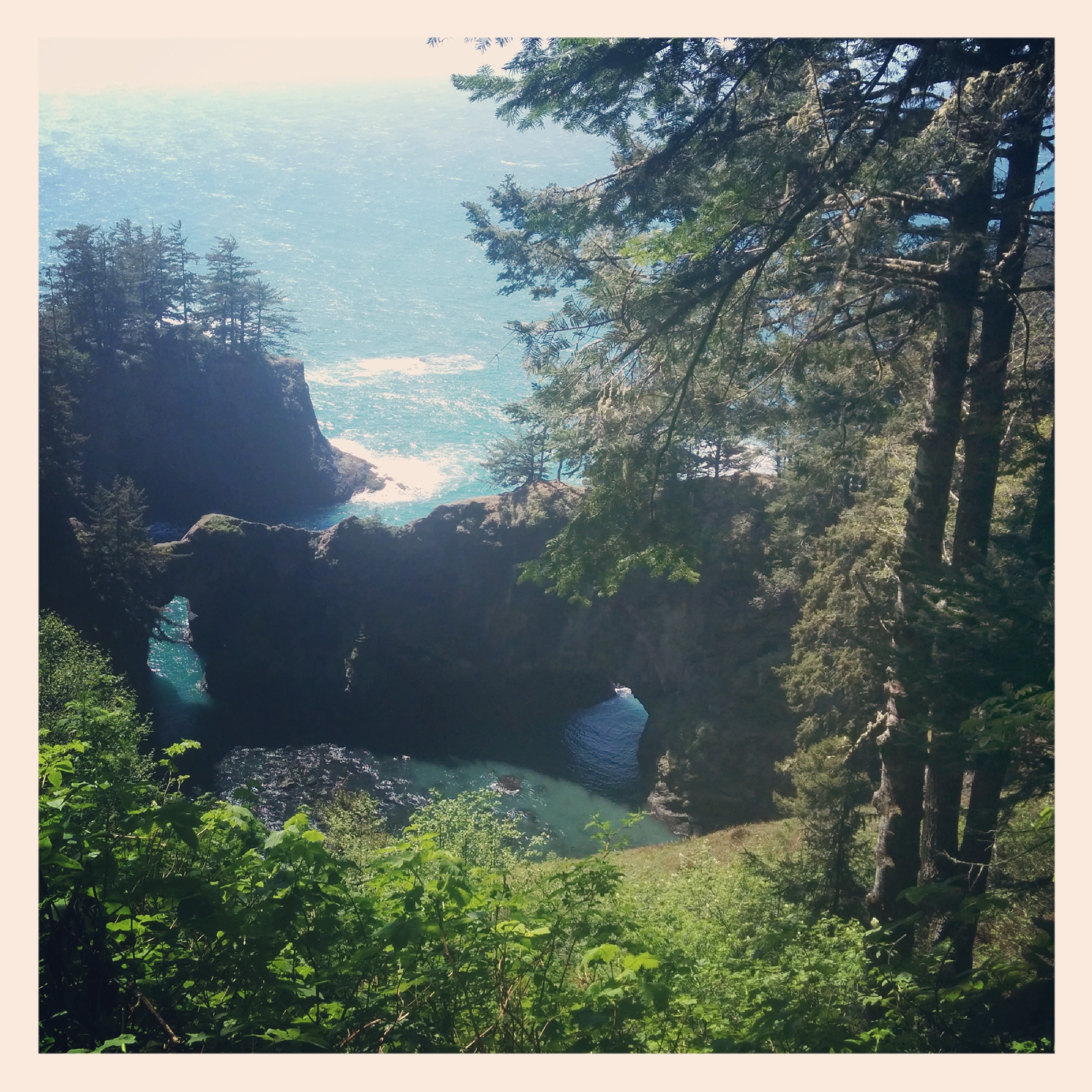 And here is a neat little viewpoint that I would definitely have missed in a car but saw as I was climbing this hill at about 10mph. It's the "Natural Bridges".