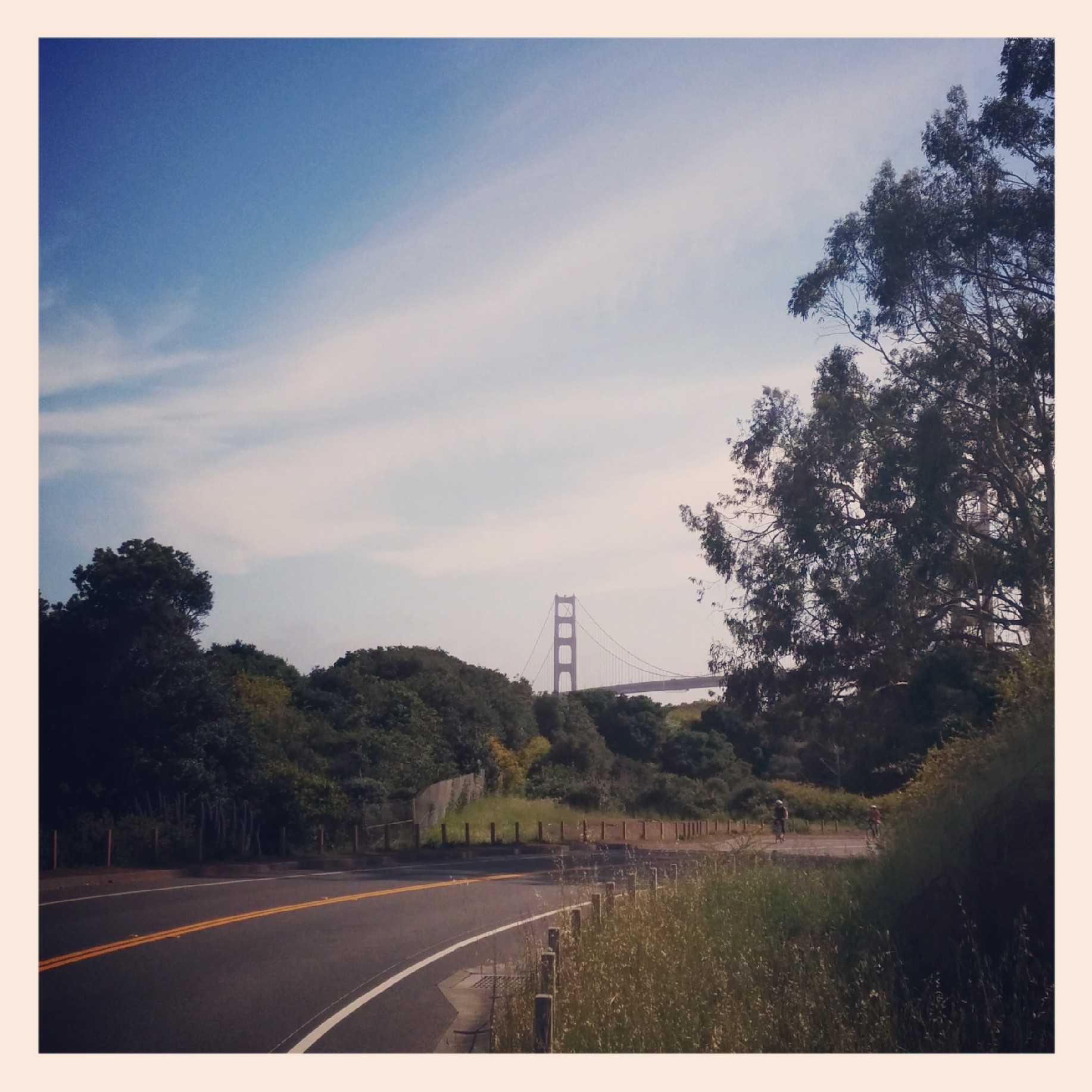 Here is the first peak of the Golden Gate Bridge.